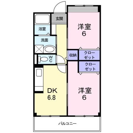 初芝駅 徒歩15分 2階の物件間取画像